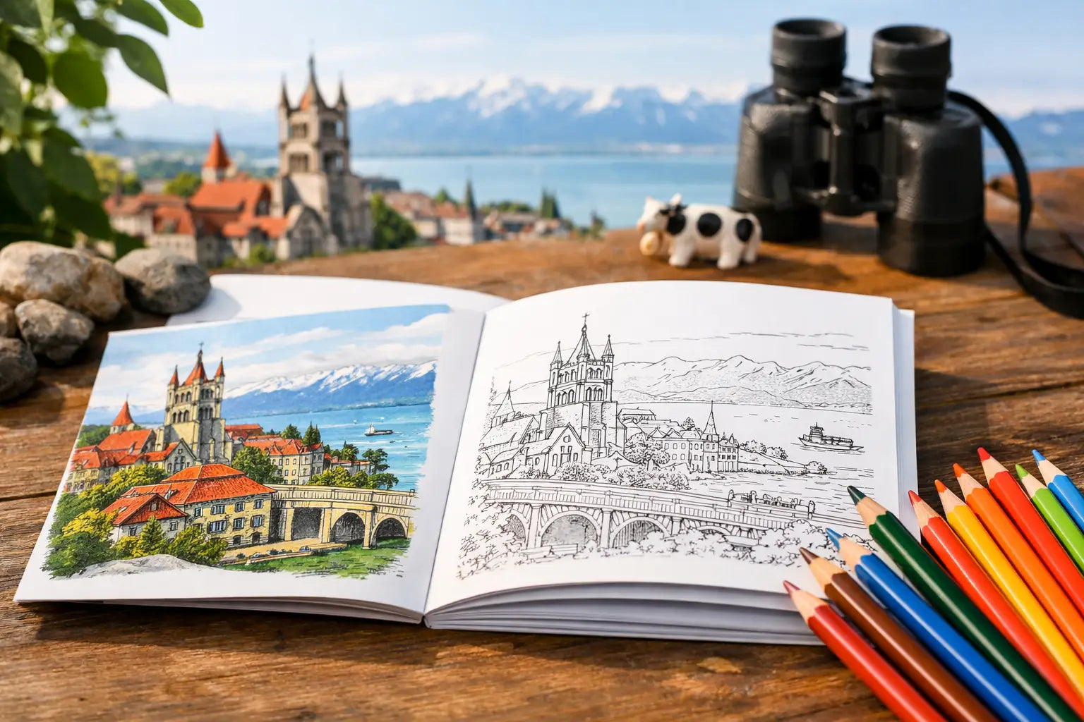 Offrier un cahier de coloriage sur Lausanne en Suisse