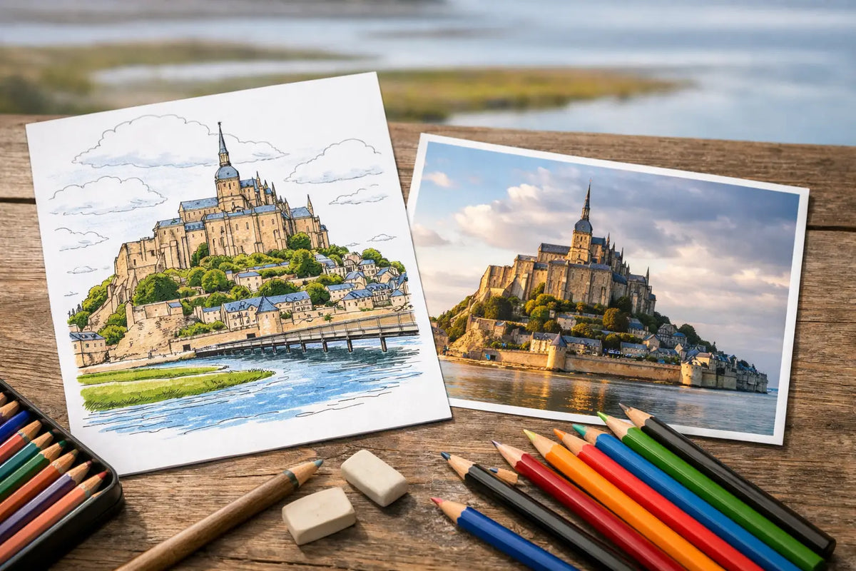 Le cahier de coloriage du Mont-Saint-Michel