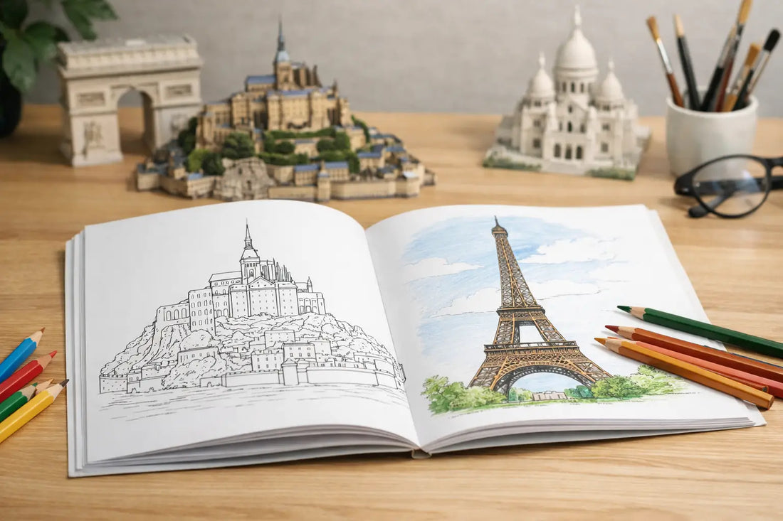 Des monuments français à colorier