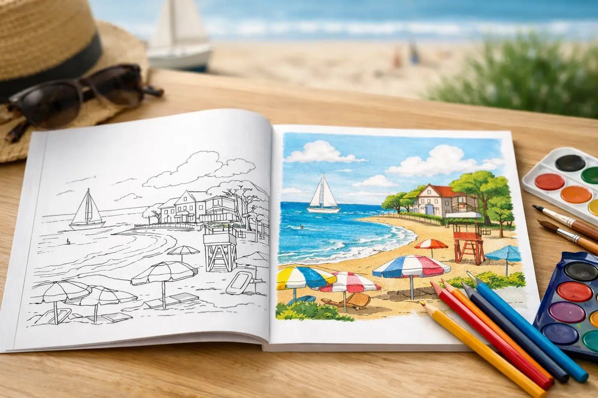 La Baule à vos couleurs avec un cahier de coloriage