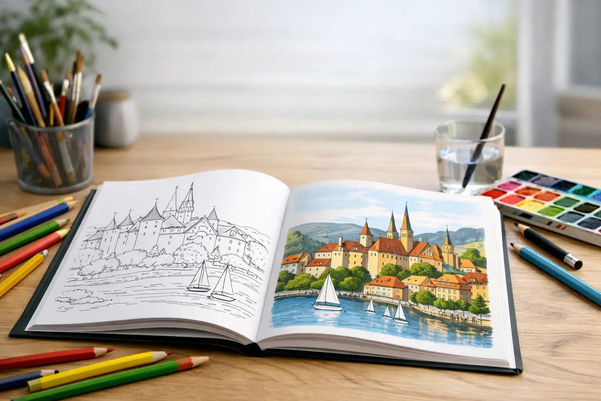 Neuchâtel à votre image, avec un cahier de coloriage