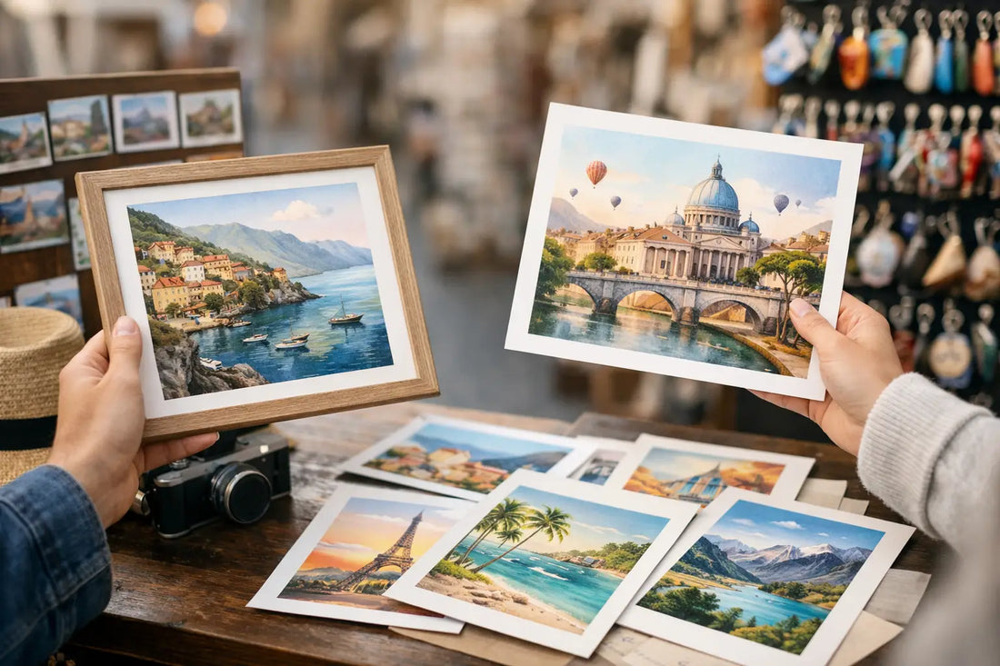 Où trouver un souvenir illustré qui plaît