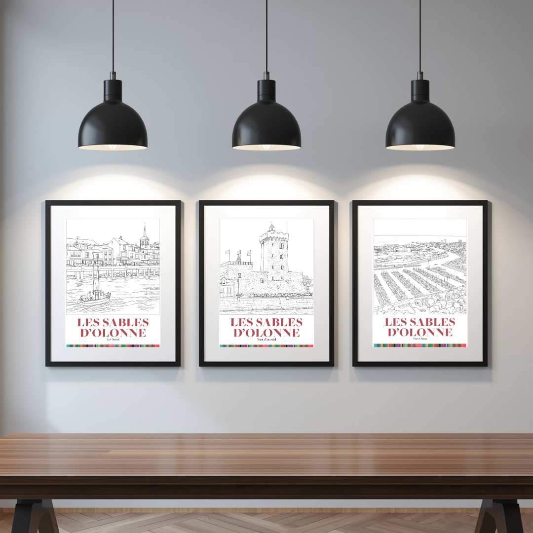 Pack 3 Affiches Sables d'Olonne