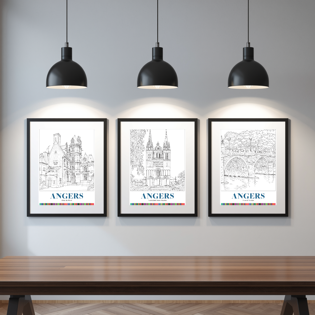 Angers - Pack de 3 affiches