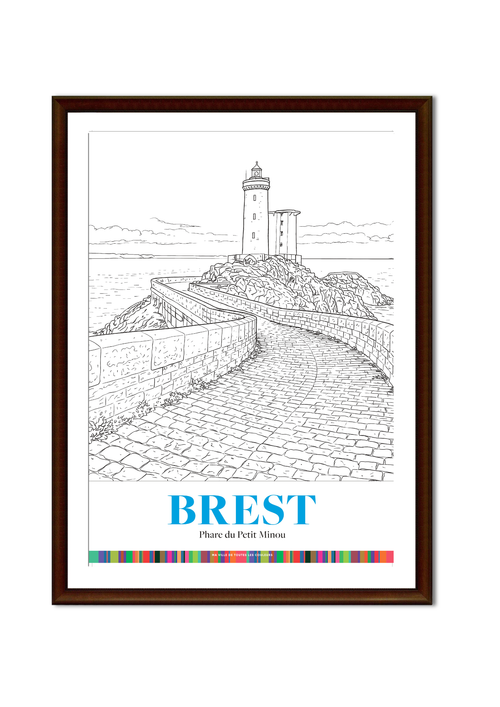Brest - Phare du Petit Minou - Coloriage