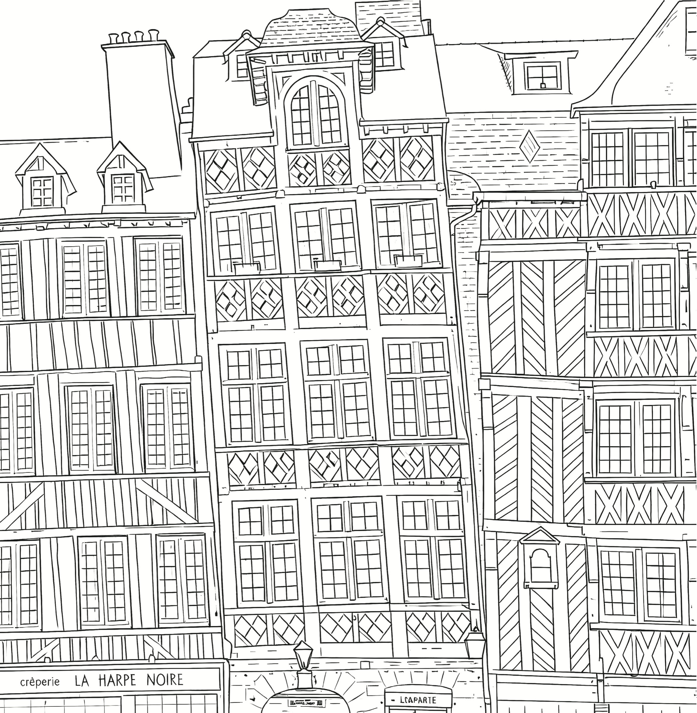 Rennes - ma ville de toutes les couleurs - cahier de coloriage