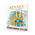 Rennes - ma ville de toutes les couleurs - cahier de coloriage