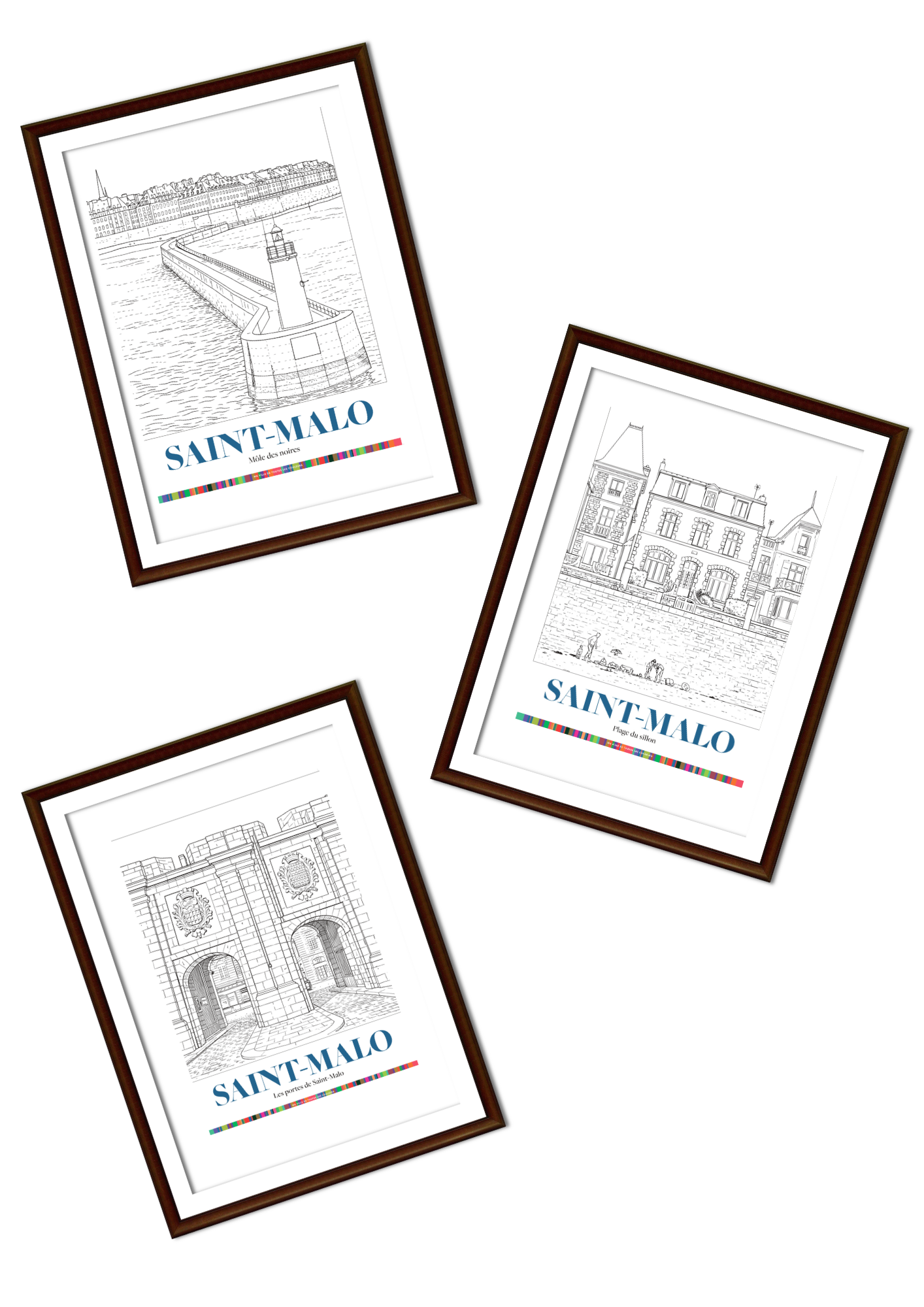 Pack 3 Affiches Saint-Malo