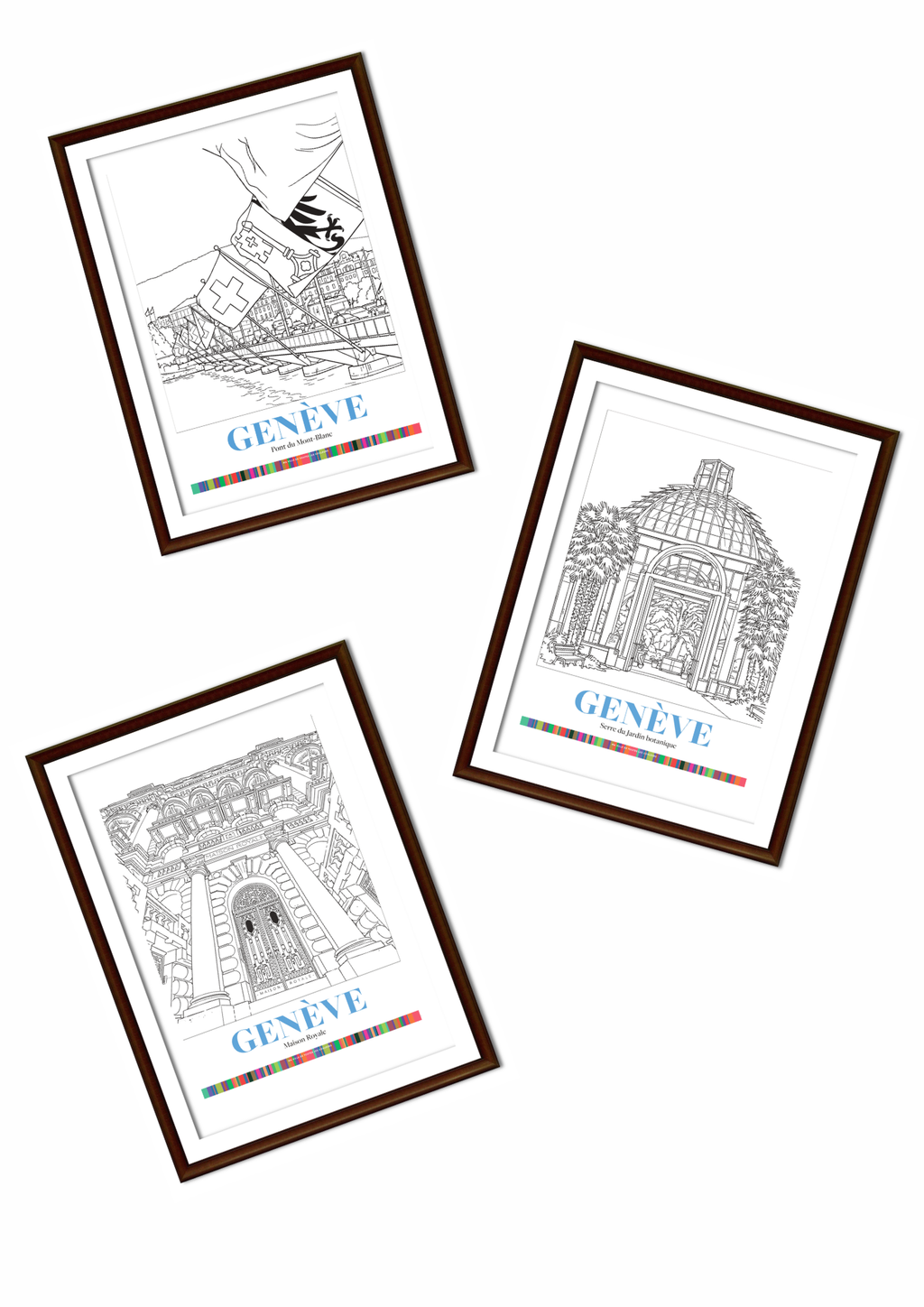 Pack 3 Affiches Genève