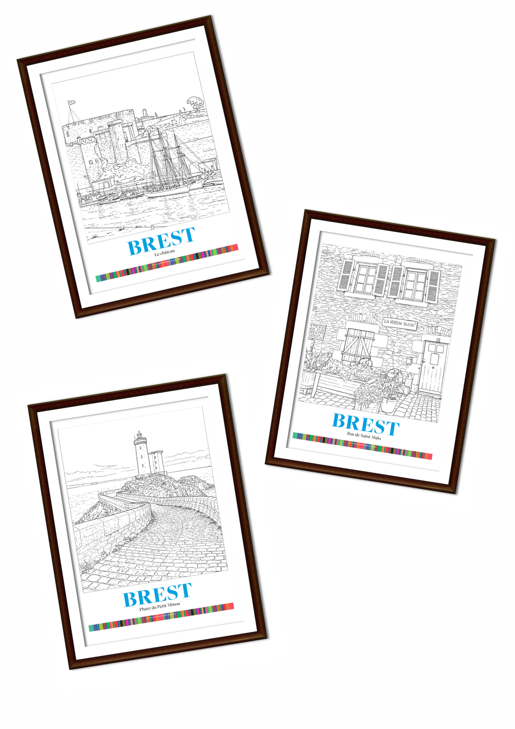 Pack 3 Affiches Brest