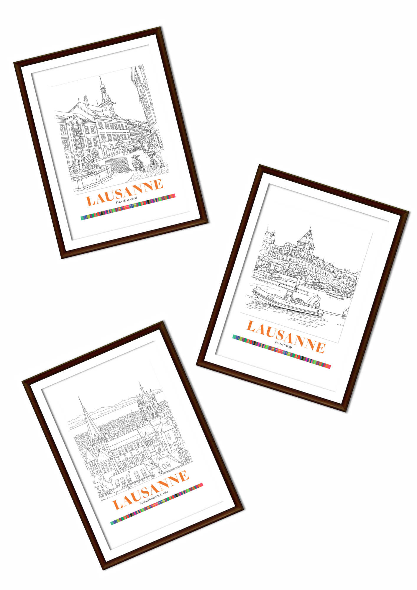 Pack 3 Affiches Lausanne